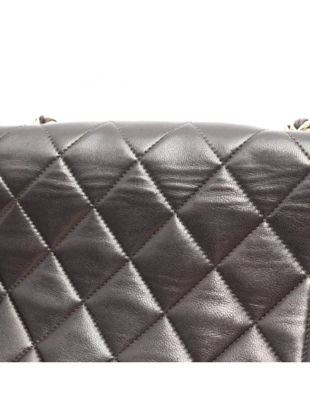 Chanel Shoulder Bag Quilted Diana Flap Black Lambskin Chain